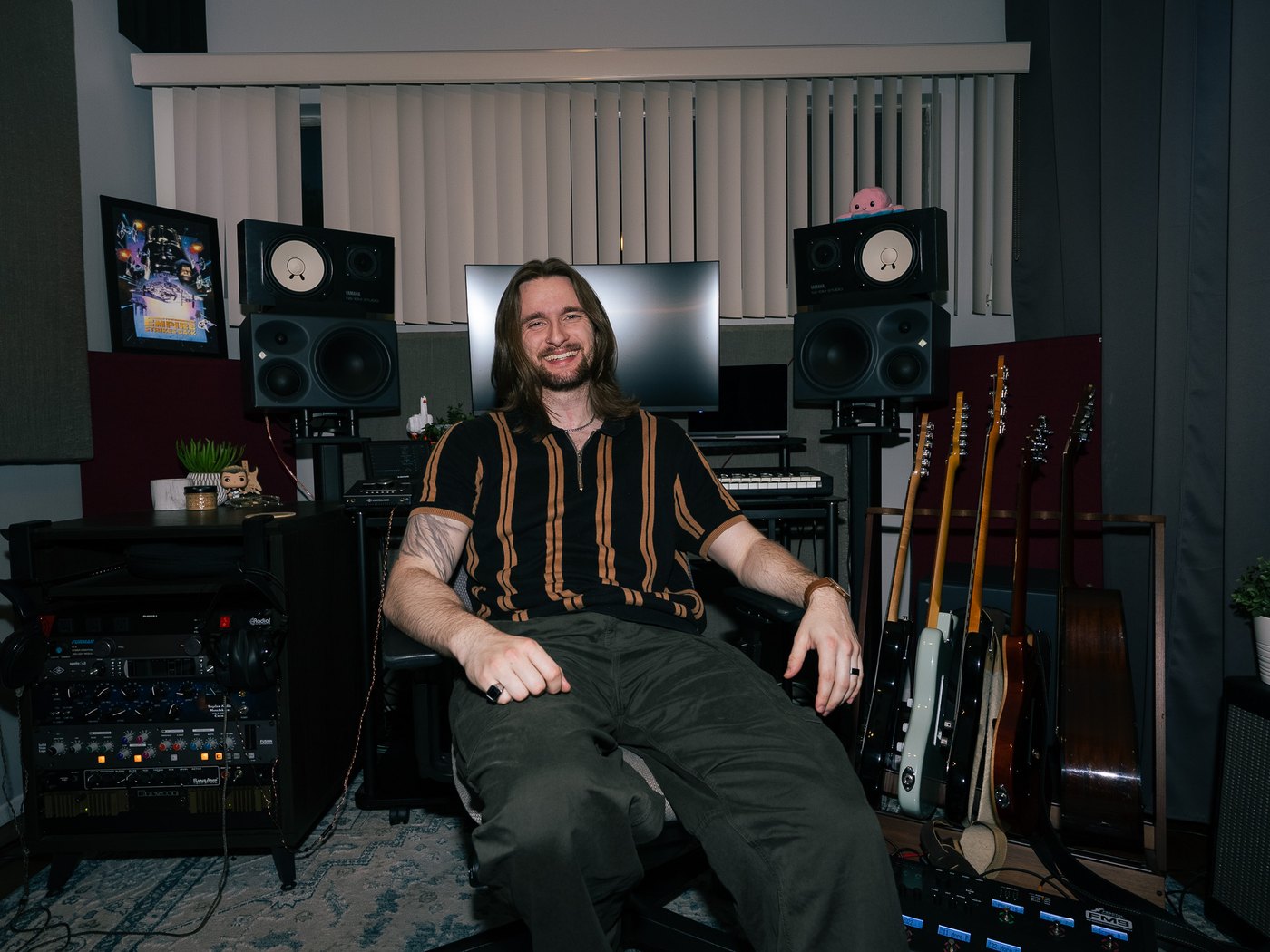 Josh Goode in his Los Angeles mix room